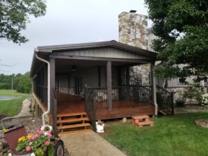 Stone patio porch